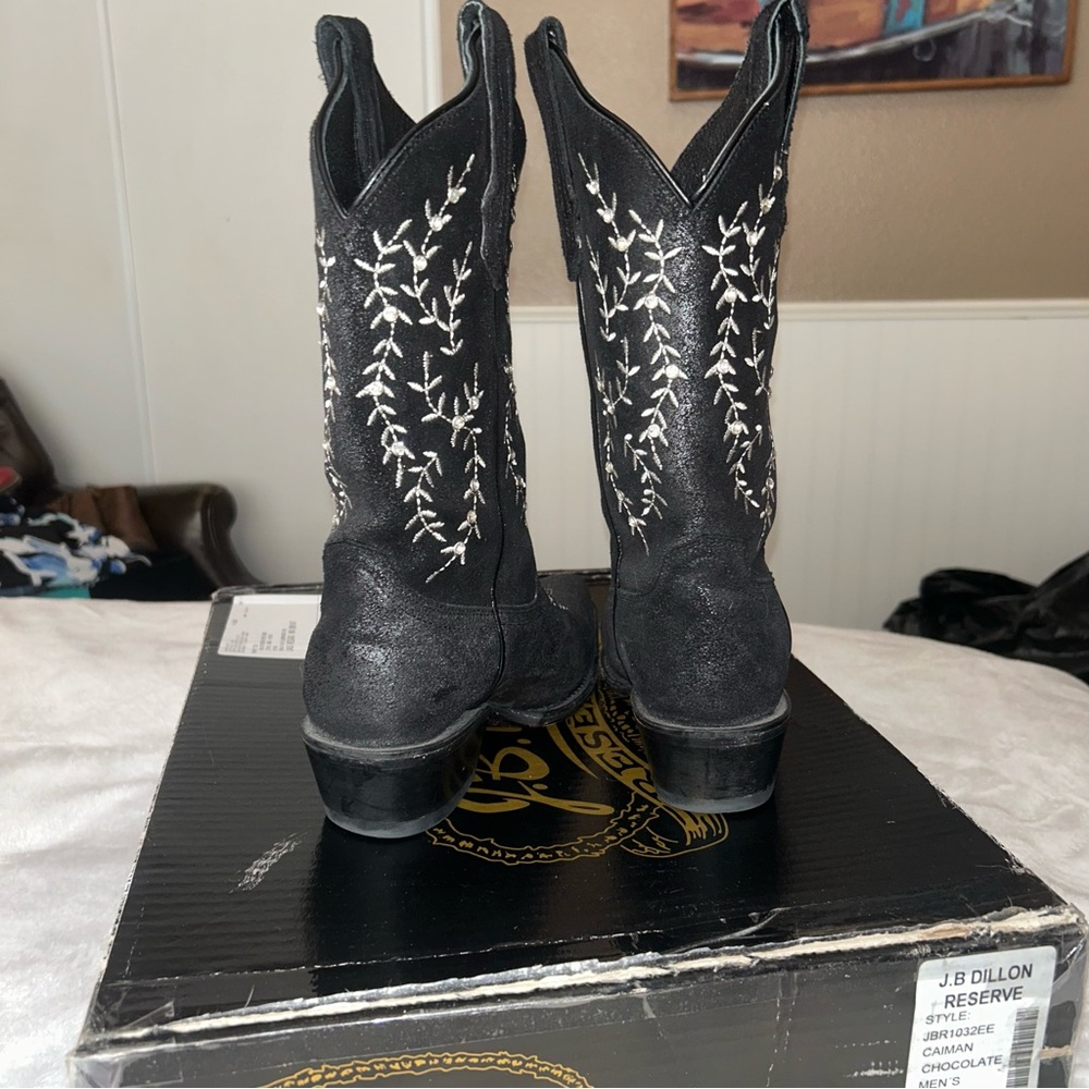 Women’s western black boots, JB Dillon, Size 7.5 - Picture 9 of 11